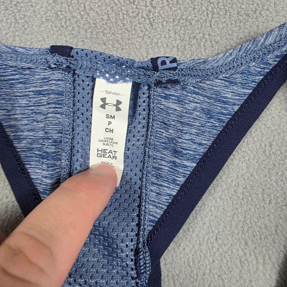 Under Armour tank top Womens Small Blue HeatGear Loose Heather